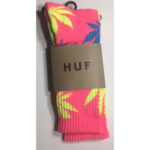 HUF NEON PINK/YELLOW/BL Crew Socks